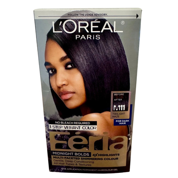 L'Oreal Paris Feria M11 Twilight Haze Dark Slate Hair Color New - Picture 5 of 16